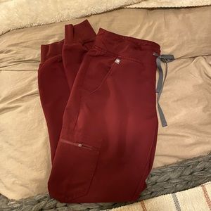 Figs maroon Zamora joggers